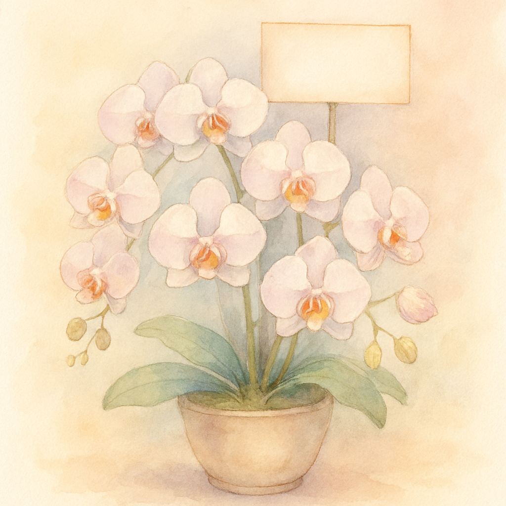 立札付きの胡蝶蘭のイメージ