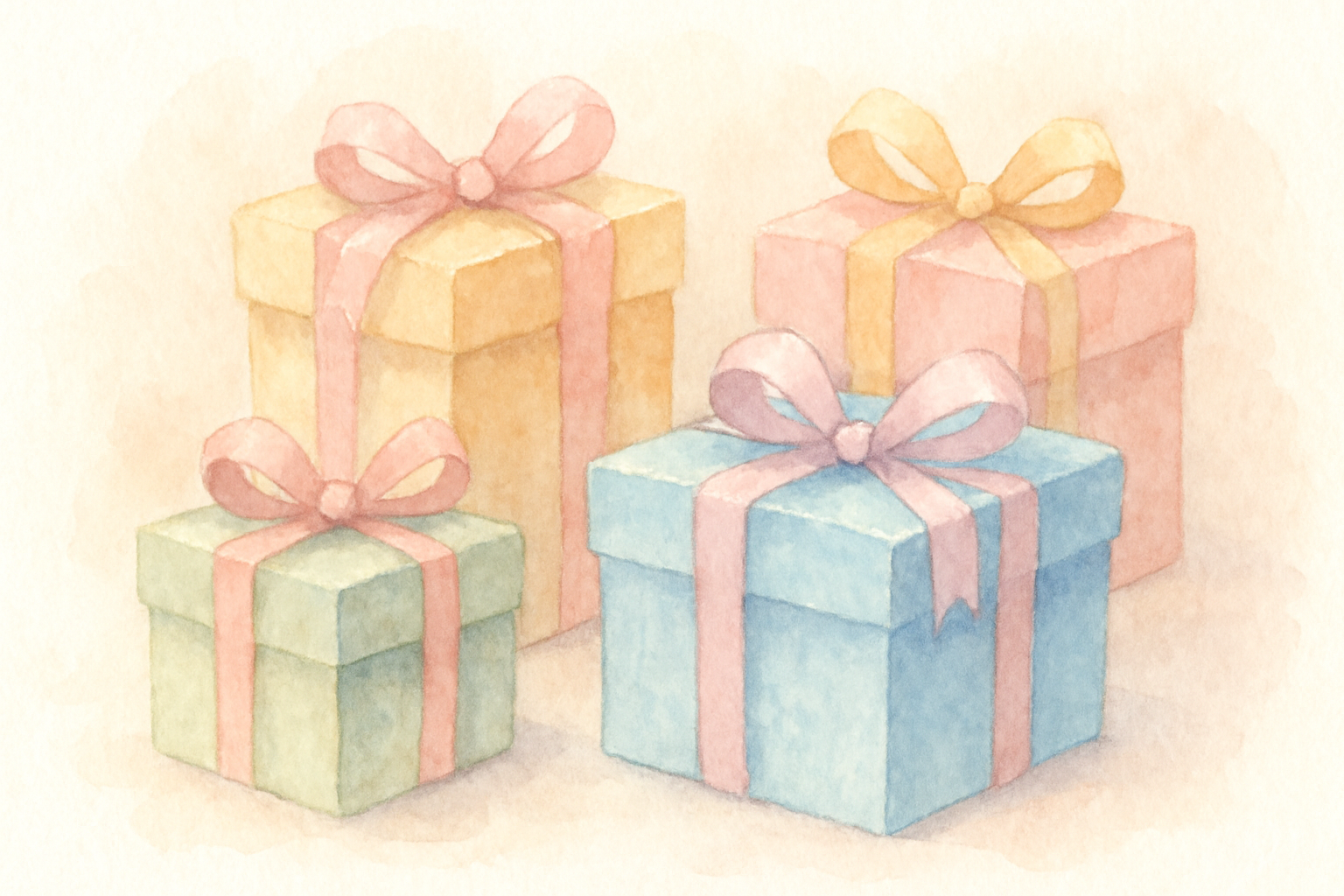 プレゼントボックスやラッピングのイメージ