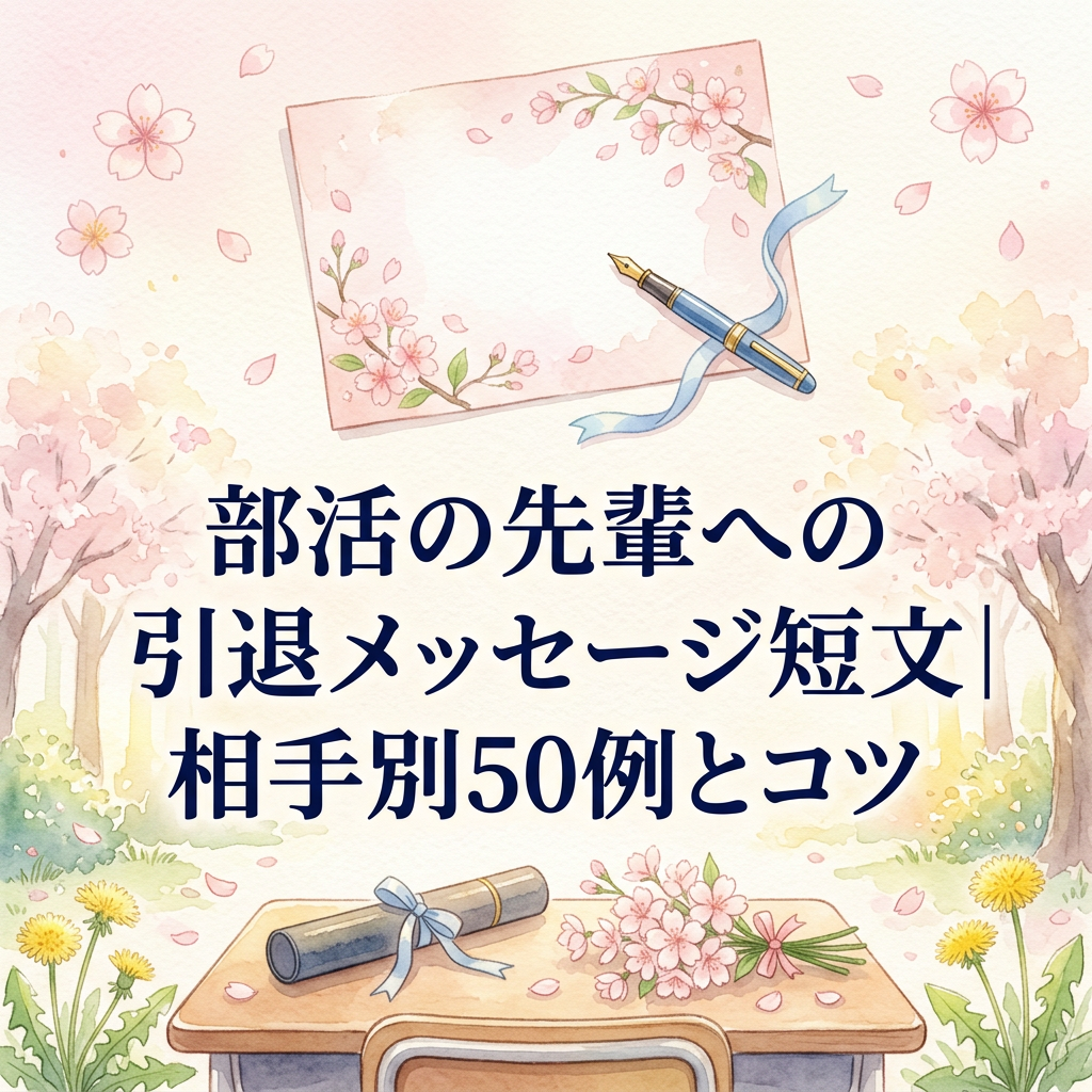 部活の先輩への引退メッセージ短文｜相手別50例とコツ