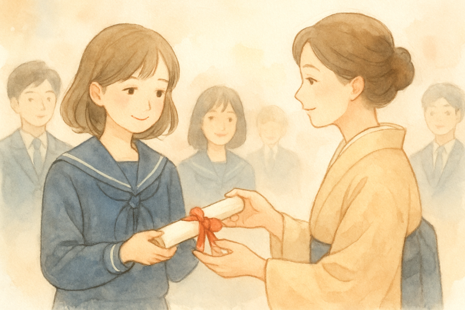 卒業式のイメージイラスト