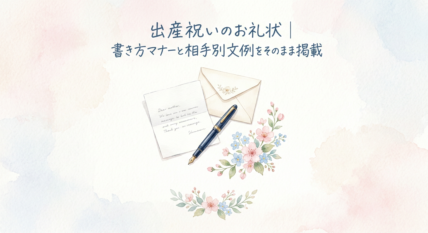 出産祝いのお礼状｜書き方マナーと相手別文例をそのまま掲載