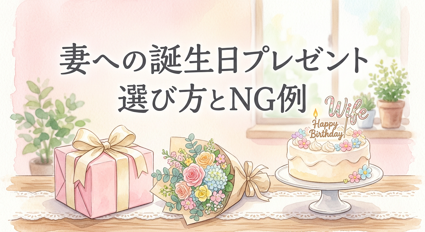妻への誕生日プレゼント｜予算別の選び方と相場・NG例も