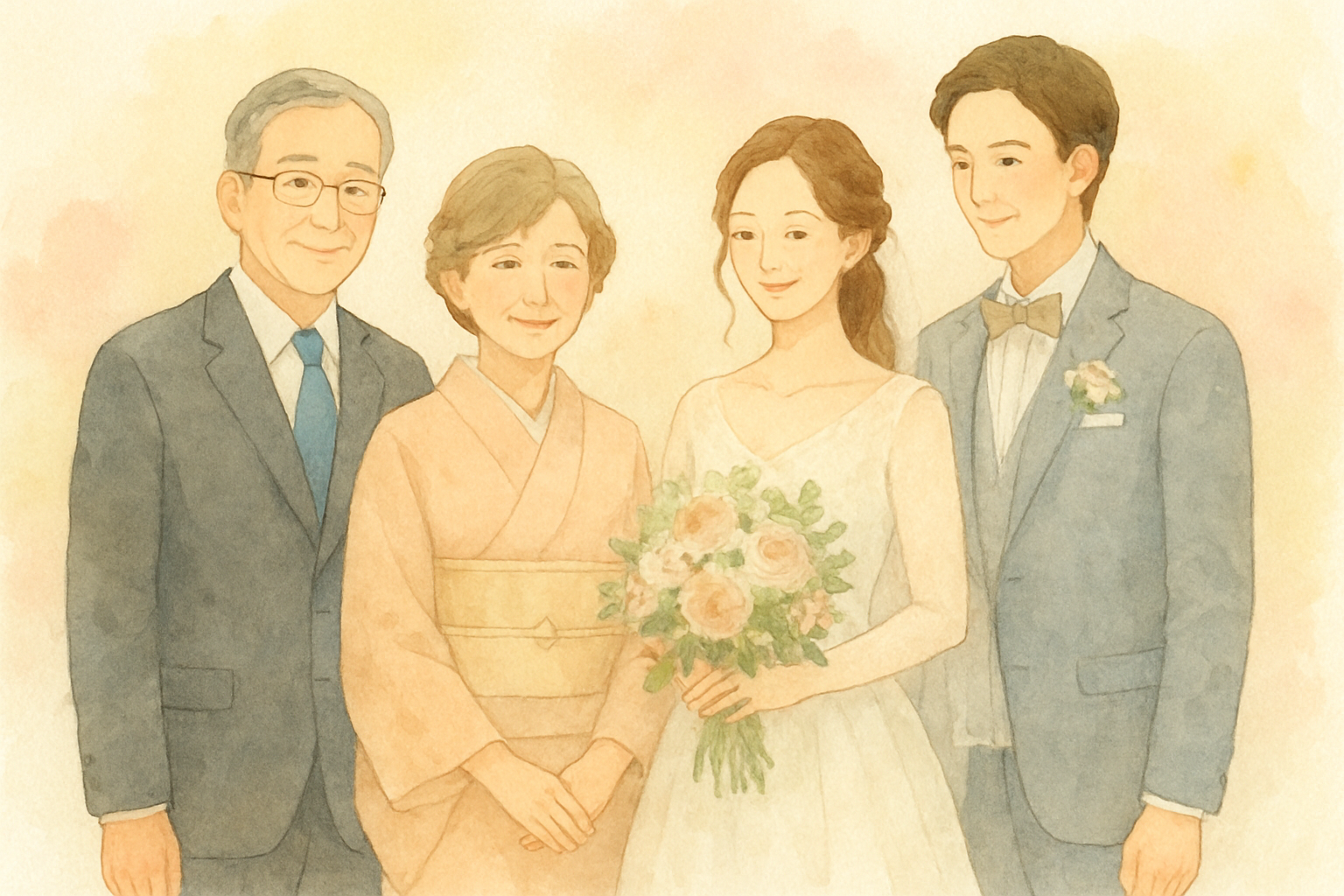 結婚式に出席する親族の服装イメージ